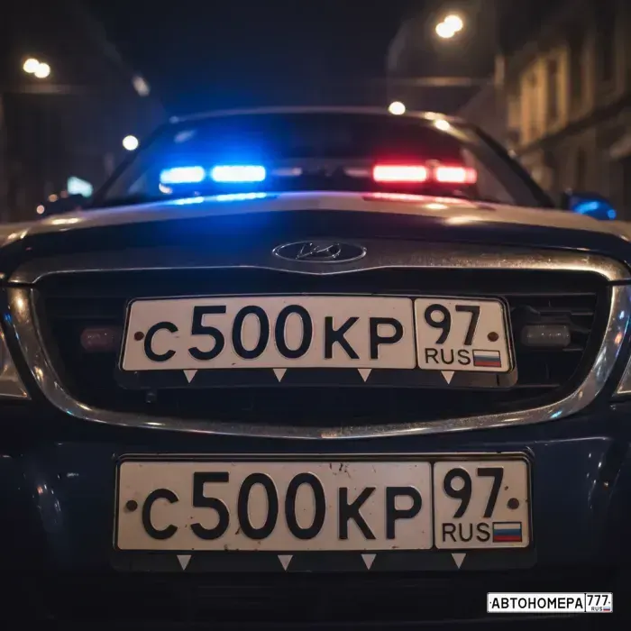 Номер С500КР97 на автомобиле