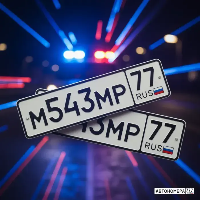 Номер М543МР77 на автомобиле