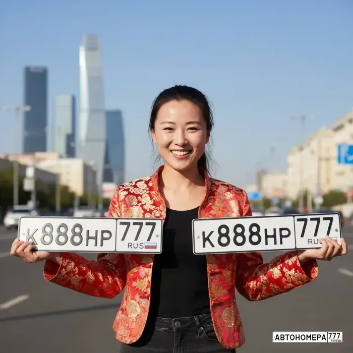 Номер К888НР777 на автомобиле