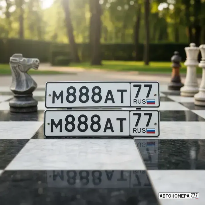 Номер М888АТ77 на автомобиле