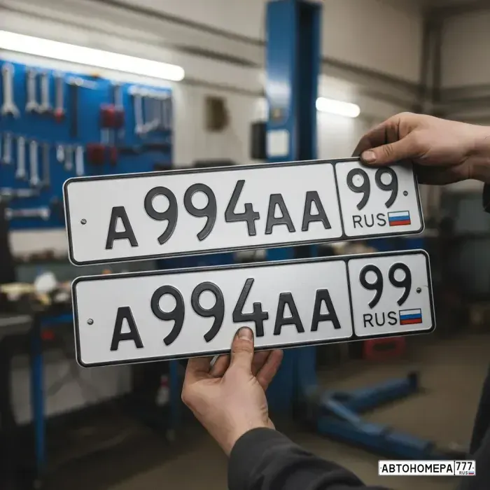 Номер А994АА99 на автомобиле