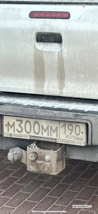 Номер М300ММ190 на автомобиле