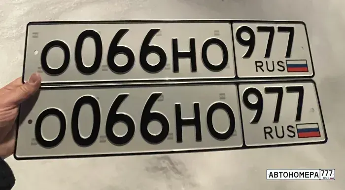 Номер О066НО977 на автомобиле