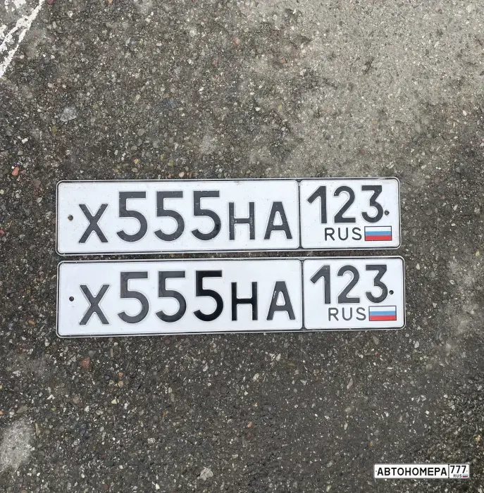 Номер Х555НА123 на автомобиле