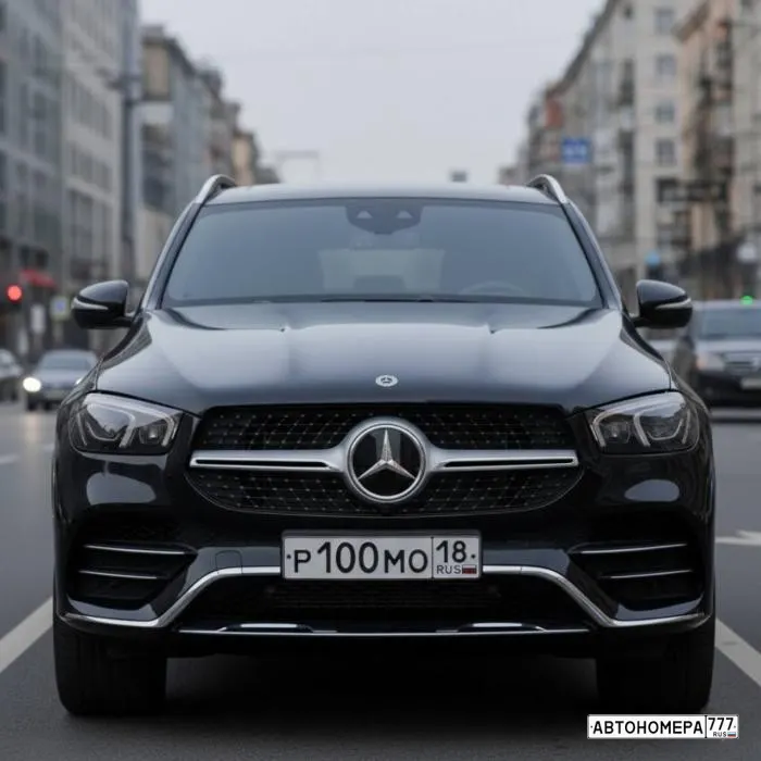Номер Р100МО18 на автомобиле