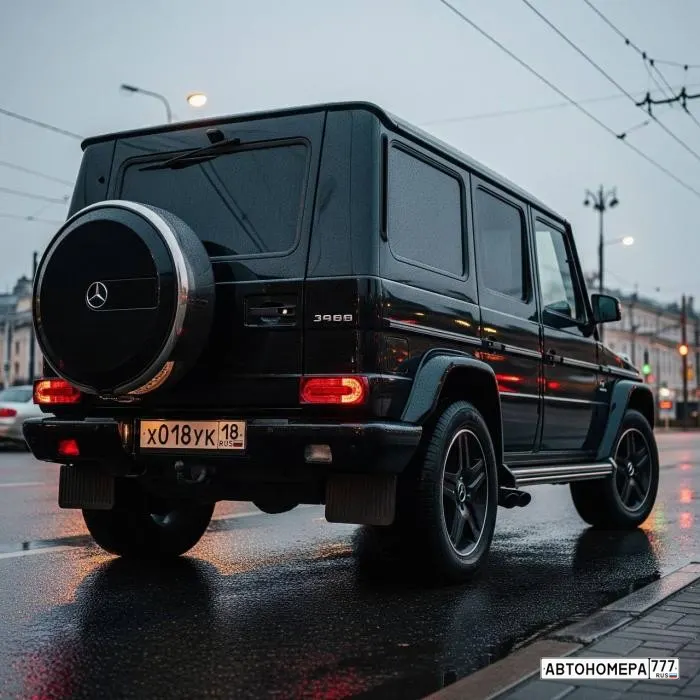 Номер Х018УК18 на автомобиле