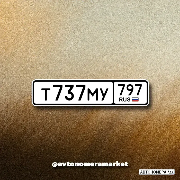 Номер Т737МУ797 на автомобиле
