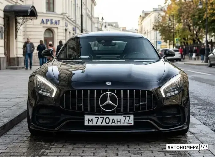 Номер М770АН77 на автомобиле