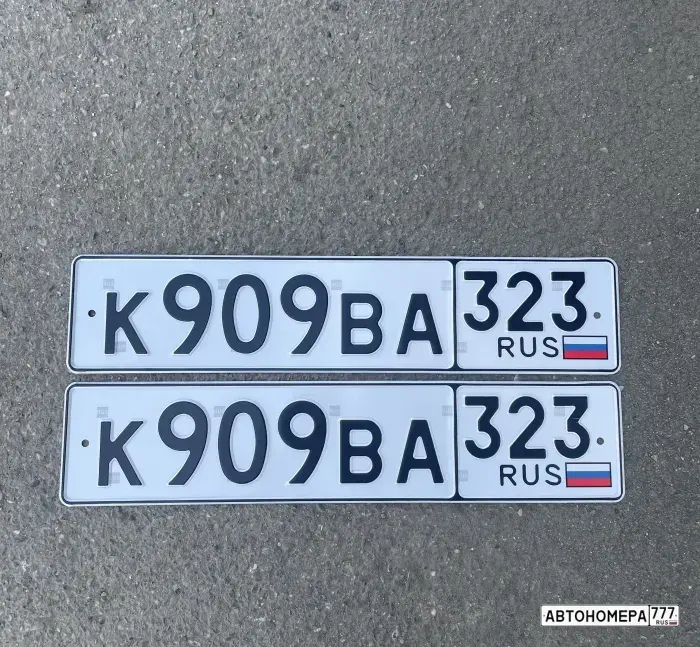 Номер К909ВА323 на автомобиле