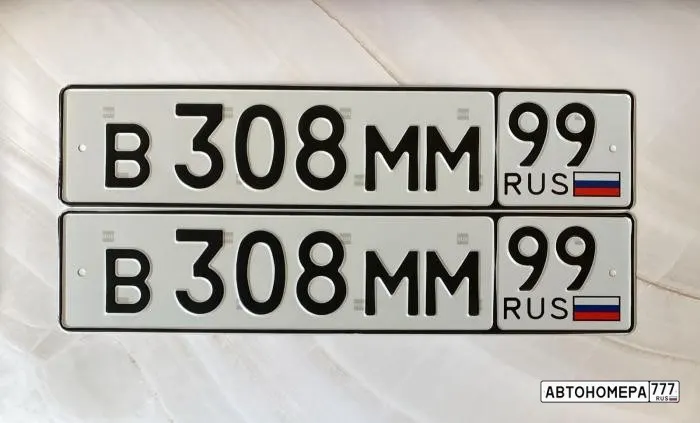 Номер В308ММ99 на автомобиле